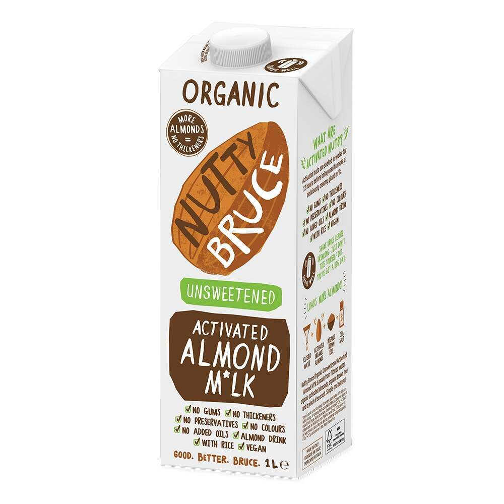 Nutty Bruce Activated Unsweetened Almond Milk - 1 Litre