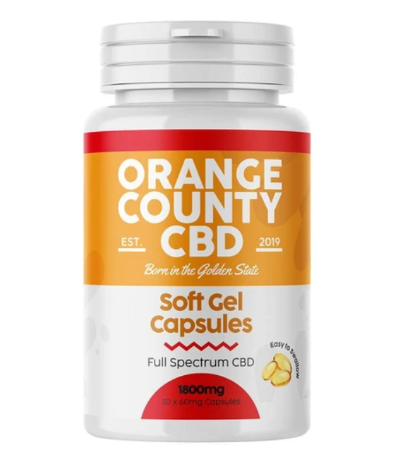 Orange County 1800mg CBD - 30 Soft Gel Capsules