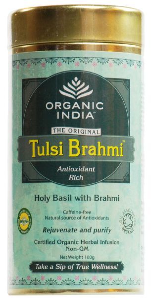 Organic India Tulsi Brahmi Loose Leaf Tea 100g