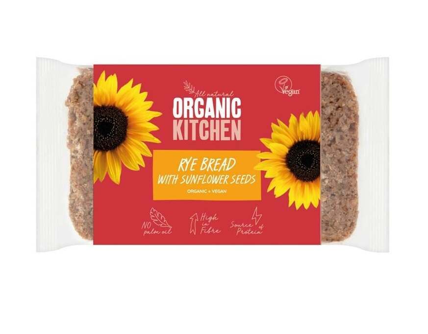 Organic Kitchen Wholegrain Rye Bread with Sunflower Seeds 500g