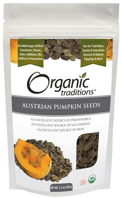 Organic Traditions Gluten Free Pumpkin Seeds 100g