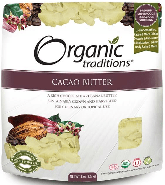 Organic Traditions Gluten Free Cacao Butter 200g