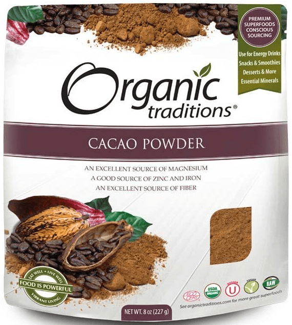 Organic Traditions Gluten Free Cacao Powder 227g