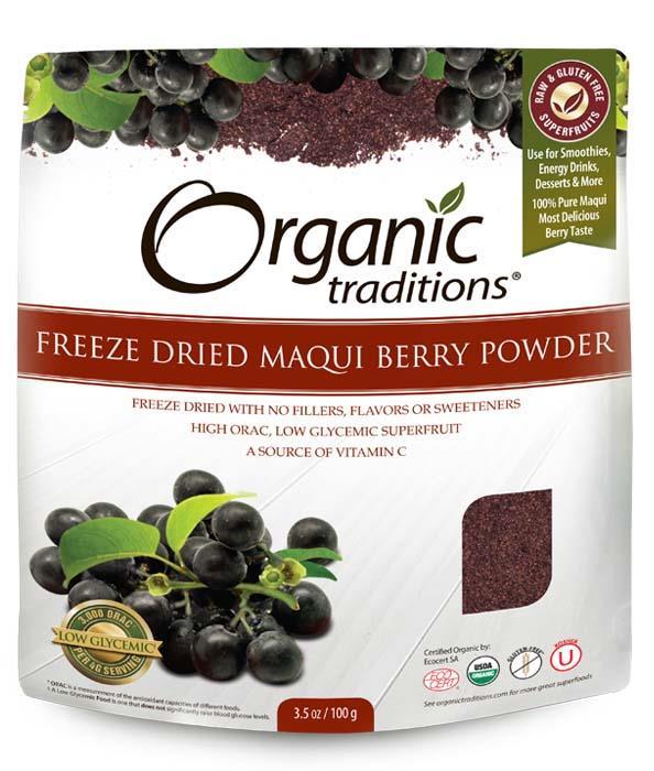 Organic Traditions Gluten Free Freeze Dried Maqui Berry Powder 100g