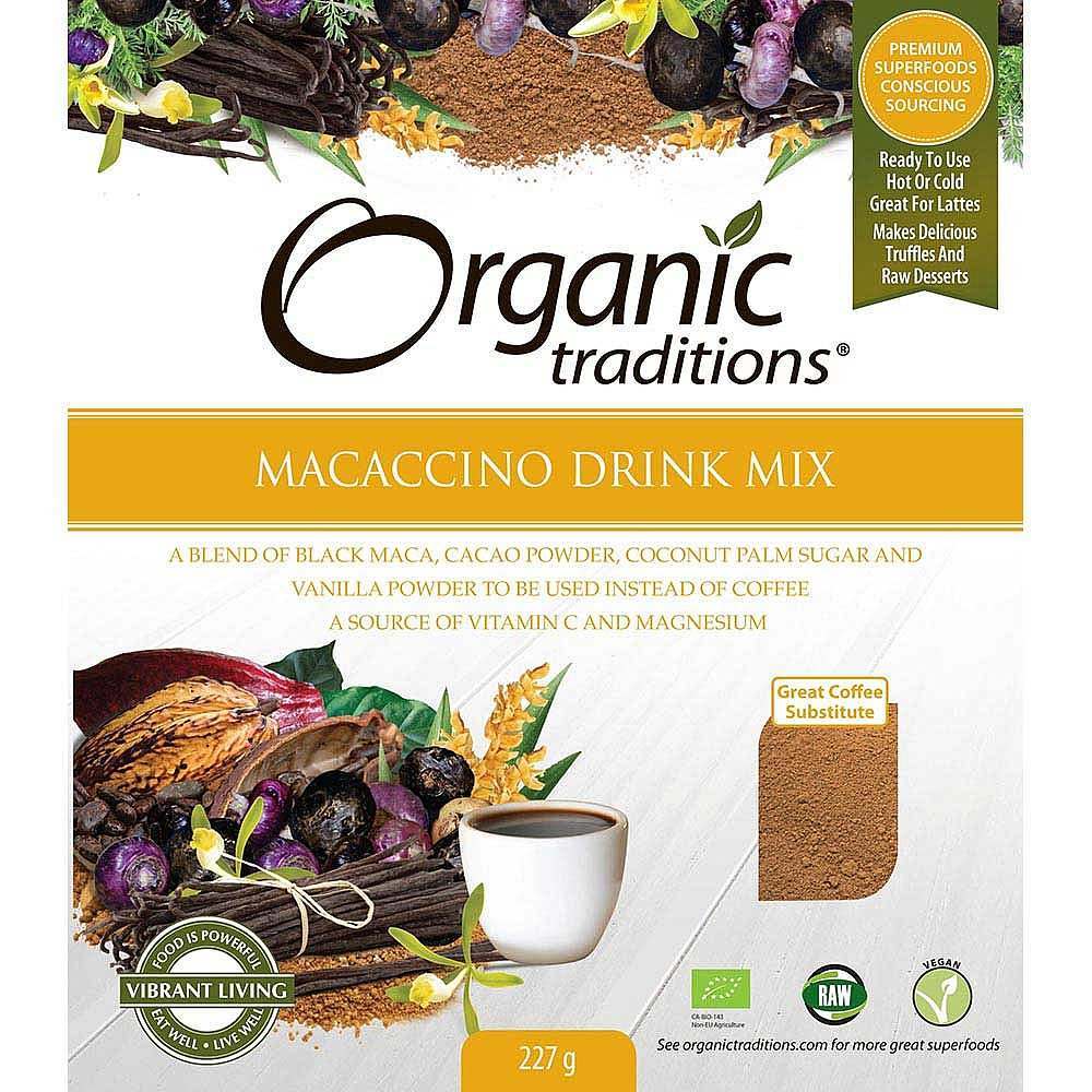 Organic Traditions Gluten Free Macaccino Drink Mix 200g