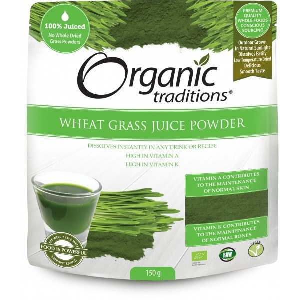 Organic Traditions Organic Wheat Grass Juice Powder 150g