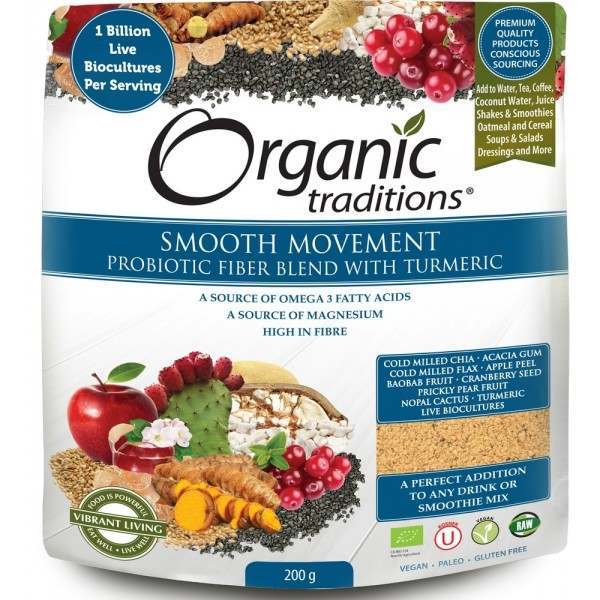 Organic Traditions Smooth Movement Fibre Blend with Probiotics 200g