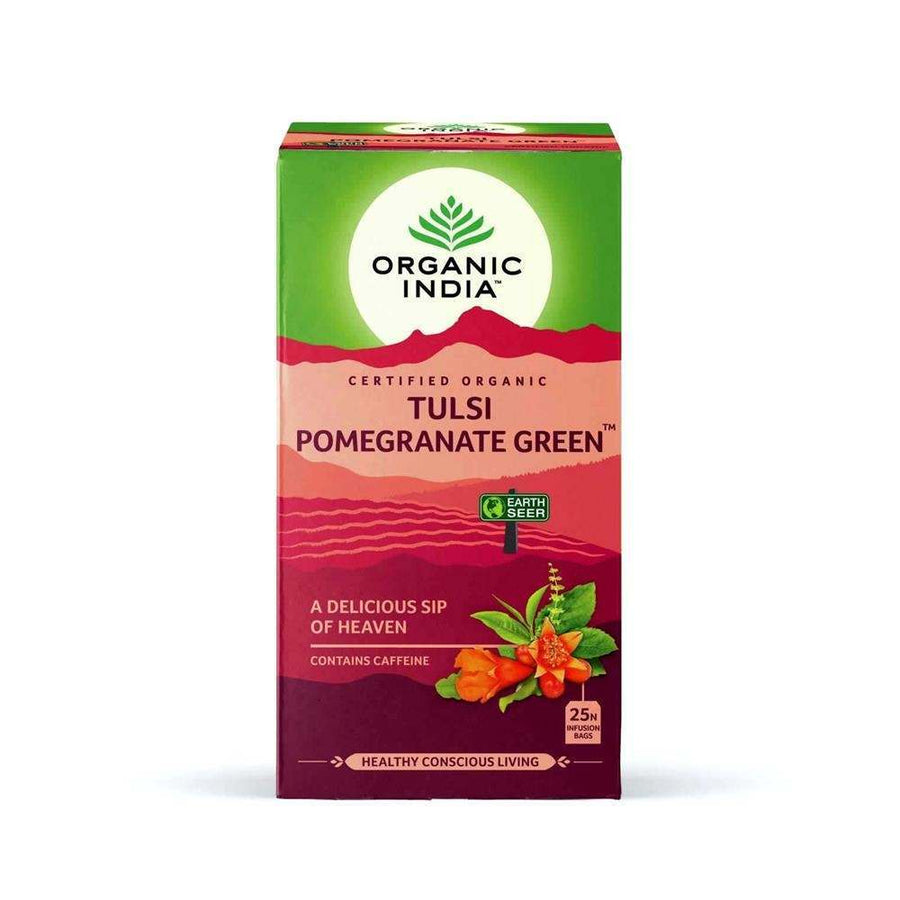 Organic India Tulsi Pomegranate Green Tea 25 Bags