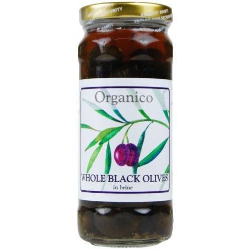 Organico Whole Black Olives in Brine 245g