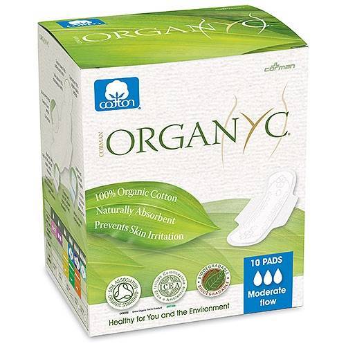 Organyc Moderate Flow - 10 Sanitary Pads