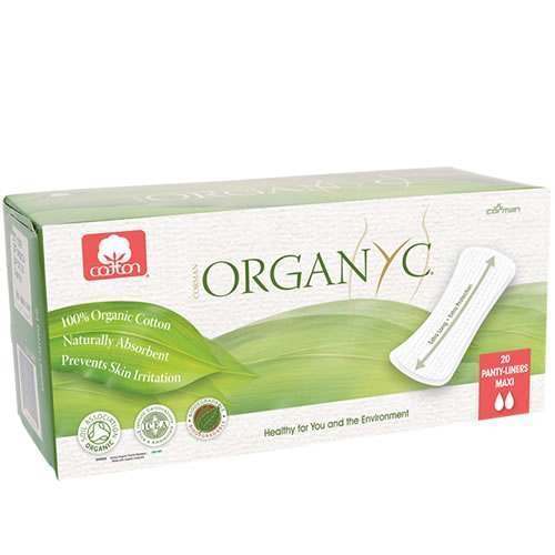 Organyc Flat Extra Long Panty Liners - 20 Pieces