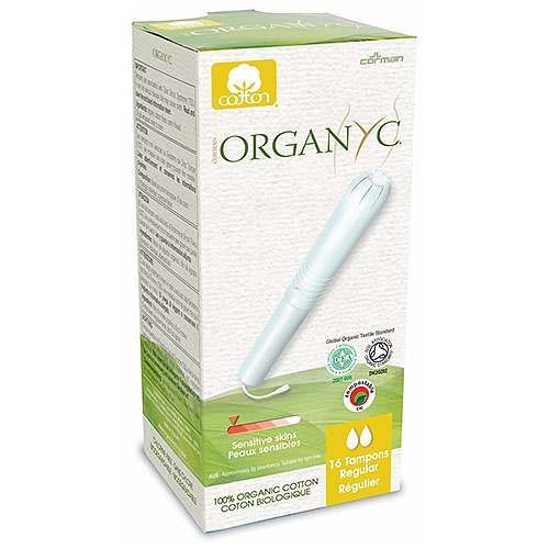 Organyc Regular Cotton Tampons with Applicator - 16 Tampons