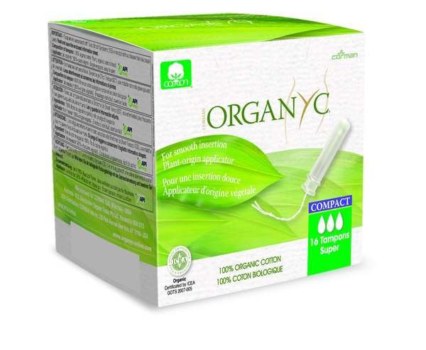 Organyc - Compact Super Cotton Tampons with Applicator - 16 Pieces
