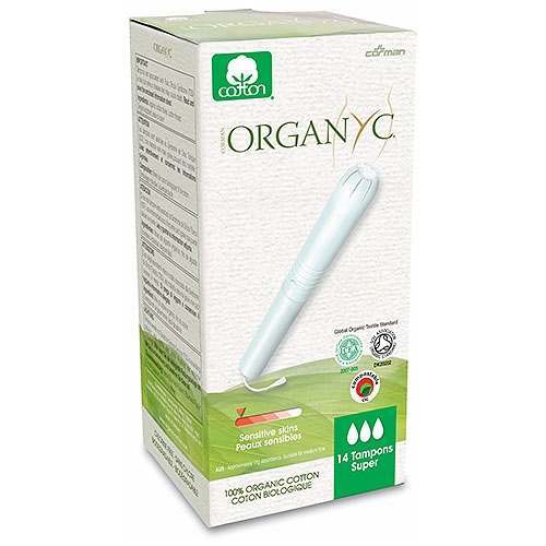 Organyc Super Cotton Tampons with Applicator - 14 Tampons