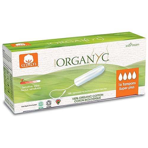 Organyc Super Plus Cotton Tampons - 16 Pack