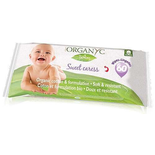 Organyc Sweet Caress Organic Cotton Baby Wipes - 60 Wipes