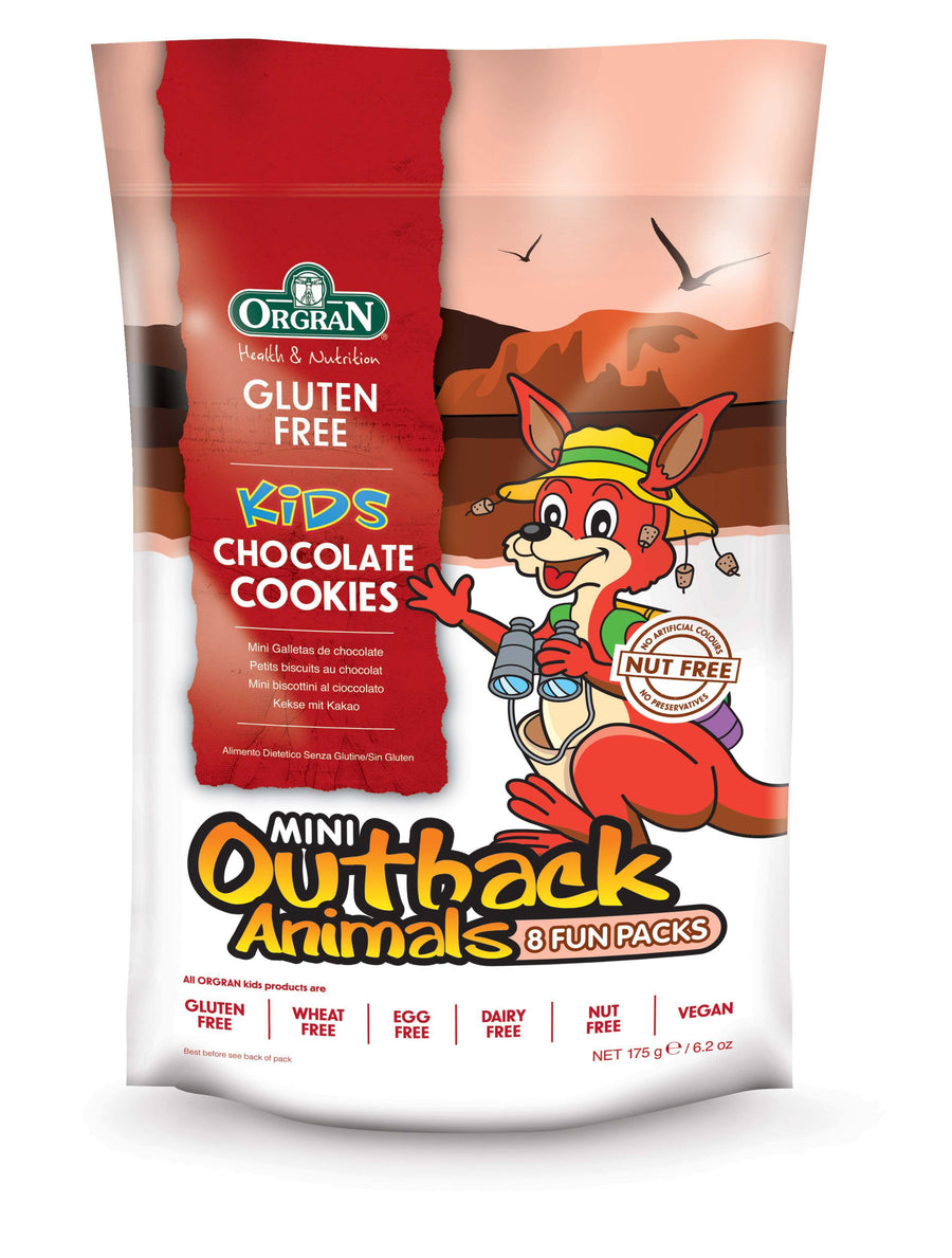 Orgran Gluten Free Kids Outback Animals Chocolate Cookies 170g