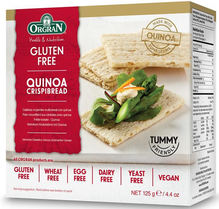Orgran Gluten Free Multigrain Crispibread with Quinoa 125g