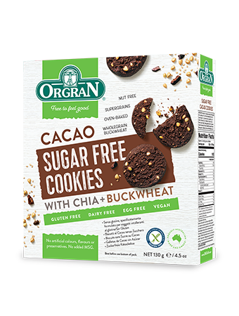 Orgran Sugar Free Cacao Cookies 130g