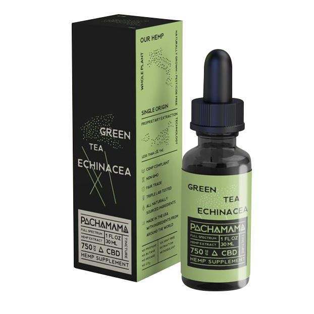 PACHAMAMA Green Tea & Echinacea 750mg CBD Oil 30ml