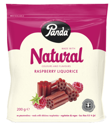 Panda Natural Raspberry Liquorice 200g