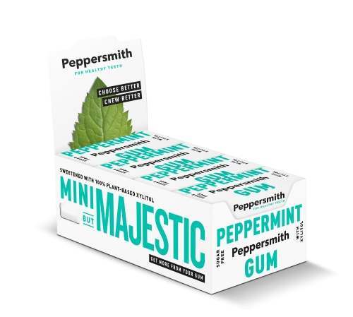Peppersmith Peppermint Xylitol Gum 15g - Case of 12