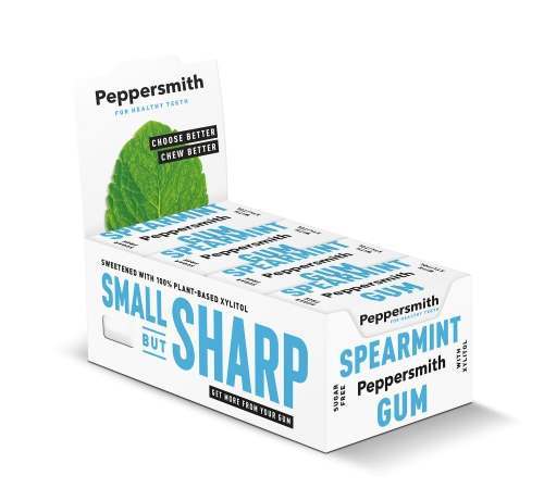 Peppersmith Spearmint Xylitol Gum 15g - Case of 12