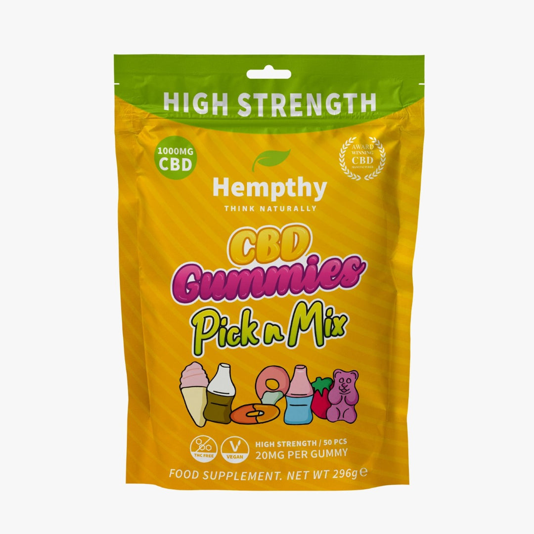 Hempthy CBD Gummies High Strength 1000mg 50pcs