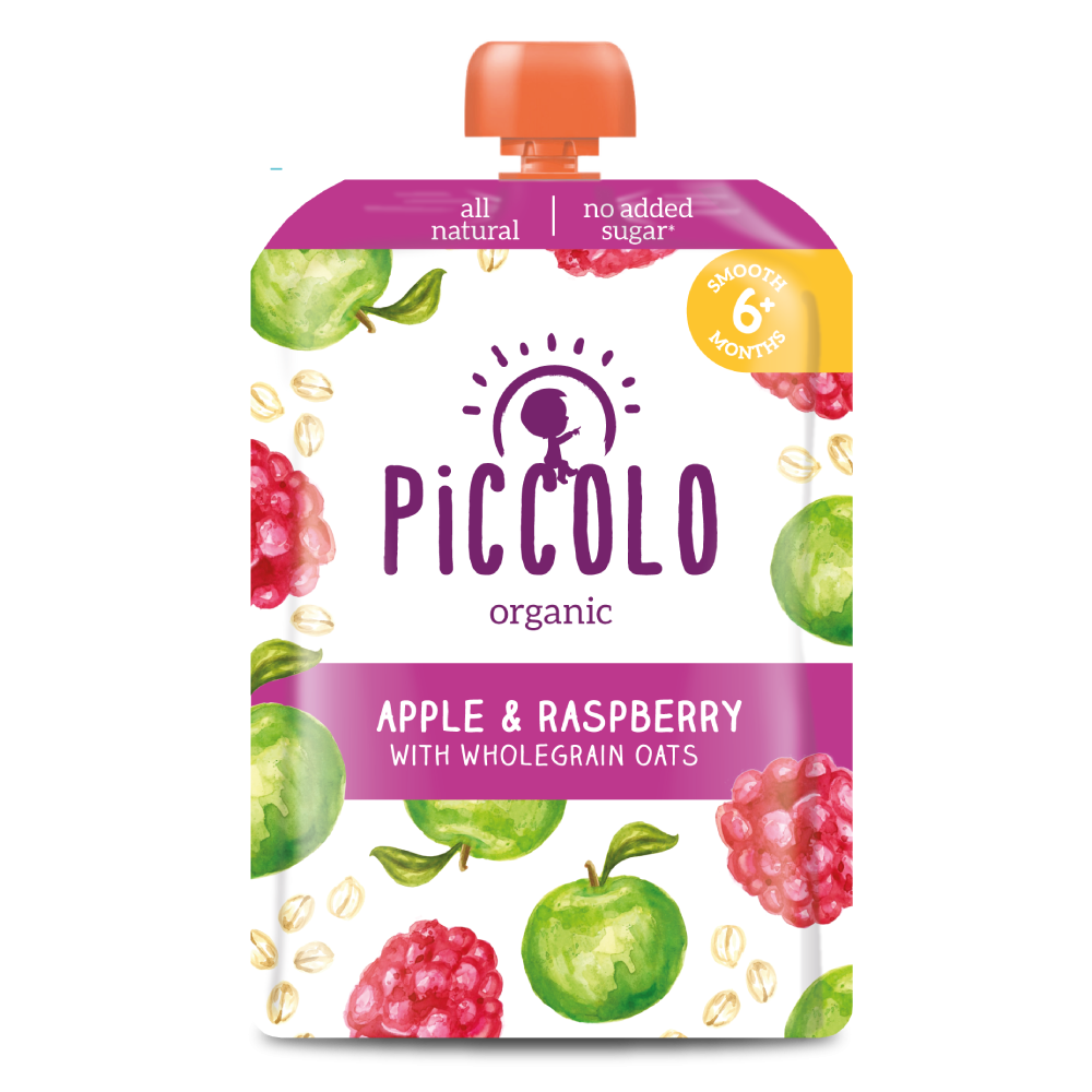 Piccolo Raspberry & Apple with Soaked Oats 100g - Pack of 5