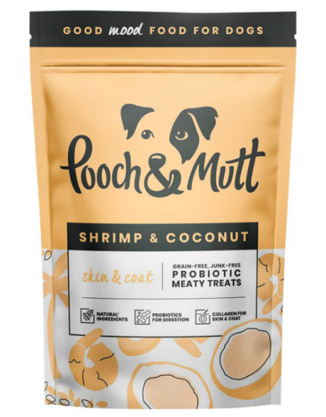 Pooch & Mutt Shrimp & Coconut Probio Skin & Coat Treats 120g