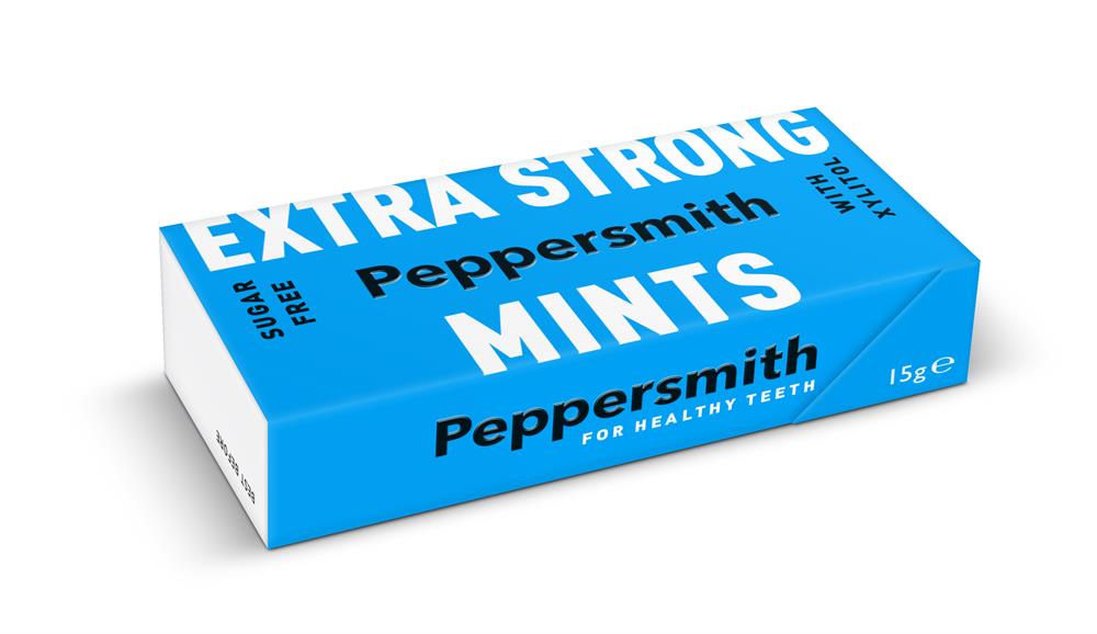 Peppersmith Extra Strong Xylitol Mints 15g - Case of 12