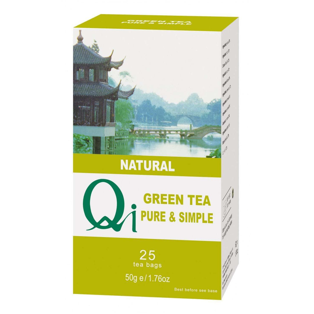 Qi Natural Green Tea Pure & Simple 25 Bags
