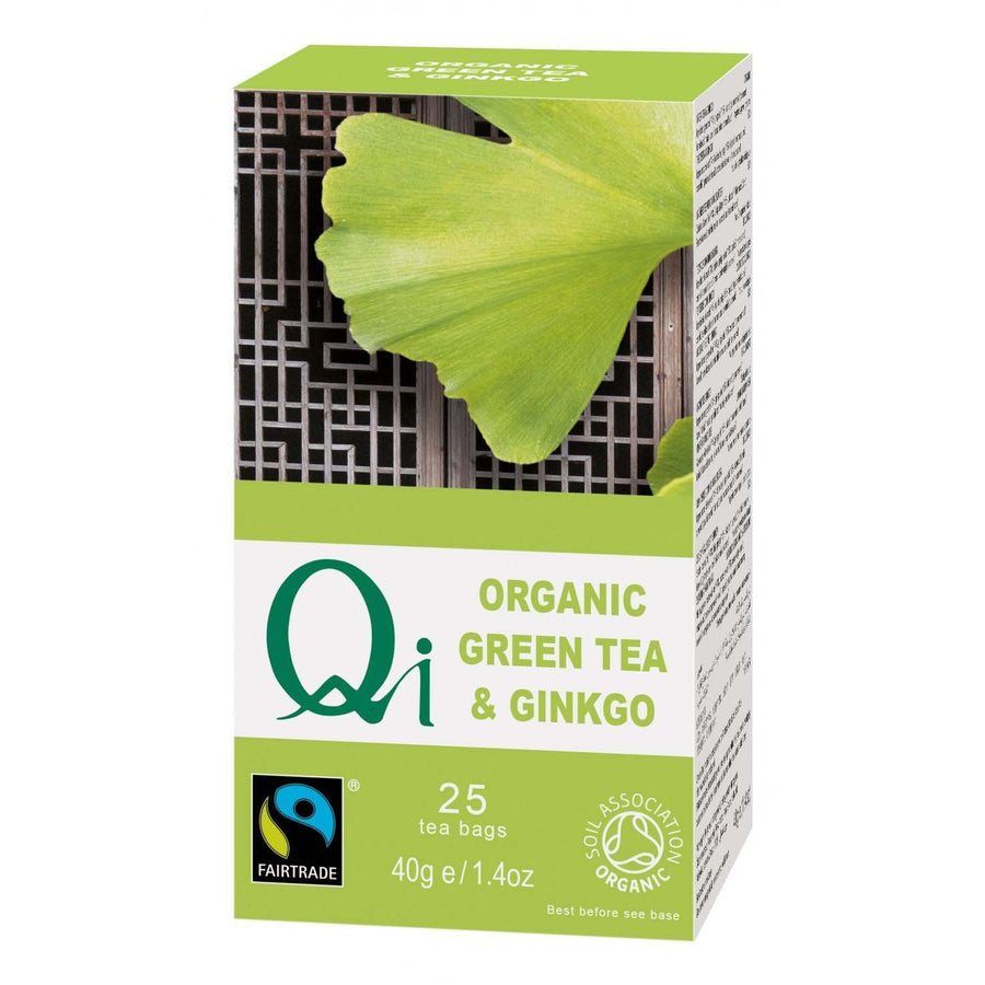 Qi Organic Fairtrade Green Tea & Ginkgo 25 Bags