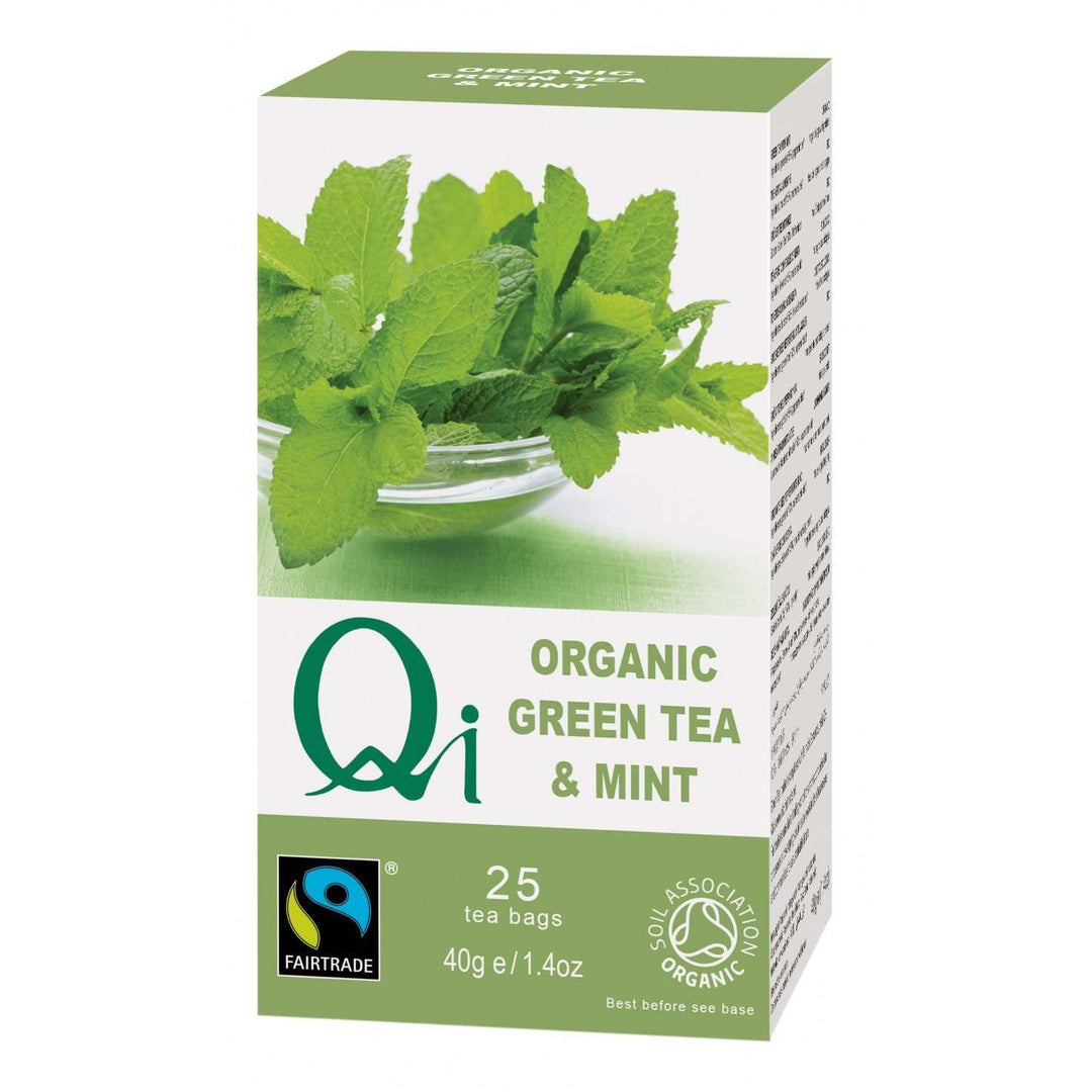 Qi Organic Fairtrade Green Tea & Mint 25 Bags