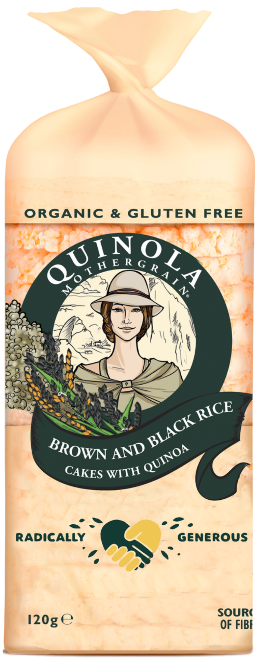 Quinola Brown & Black Rice Quinoa Cakes 120g