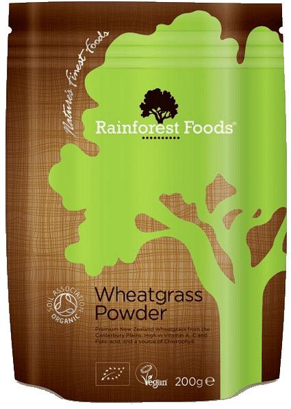 Rainforest Foods Organic New Zealand Wheatgrass Powder 200g