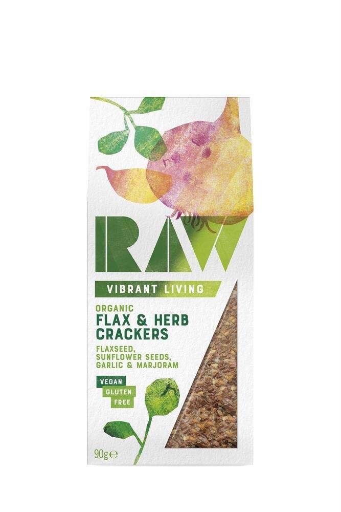 Raw Health Organic Flax & Herb Crackers 90g