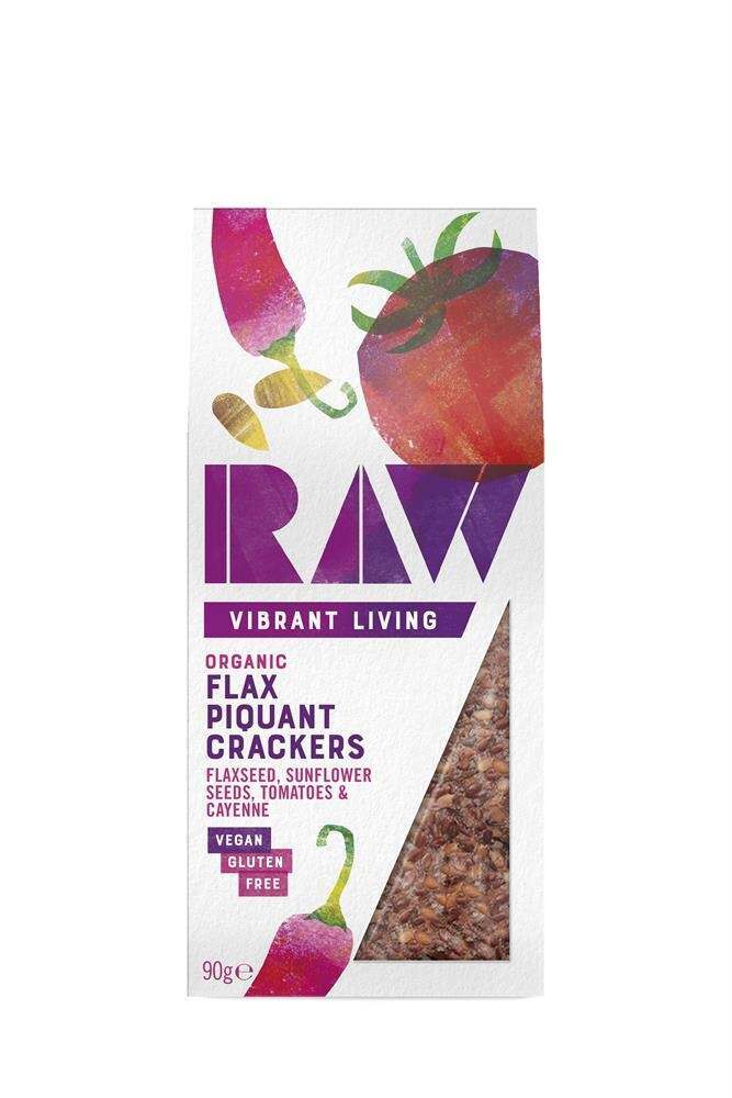 Raw Health Flax Piquant Crackers with Chilli 90g