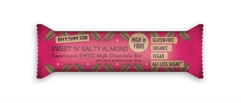 Rhythm 108 Sweet 'N' Salty Almond Bar - Case of 15