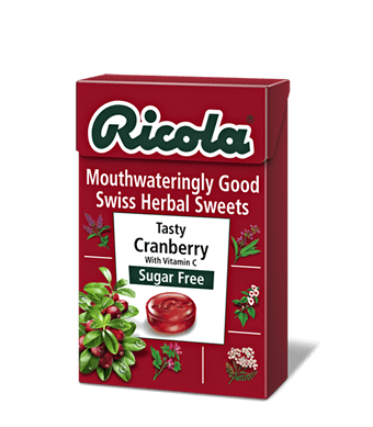 Ricola Tasty Cranberry Swiss Herbal Sweets 45g