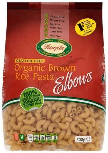 Rizopia Organic Brown Rice Elbow Pasta 500g