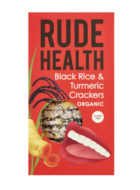 Rude Health Organic Black Rice & Turmeric Crackers 100g
