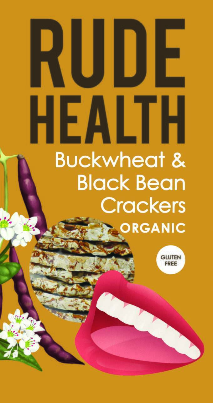 Rude Health Organic Buckwheat & Black Bean Crackers 120g