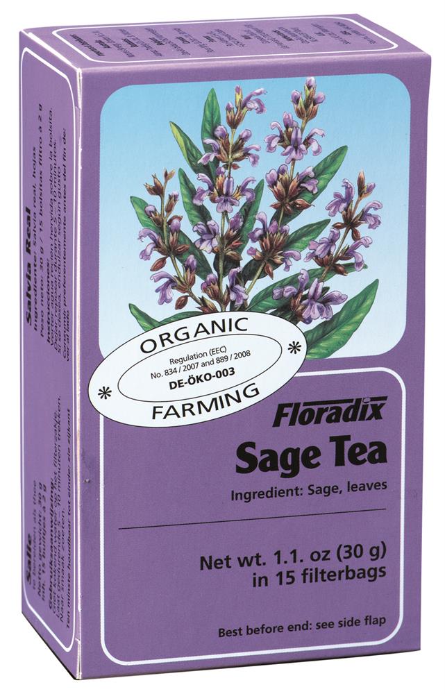 Floradix Organic Sage Herbal Tea 15 Bags