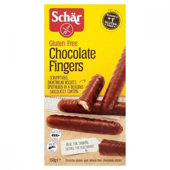 Schar Gluten Free Chocolate Fingers 150g