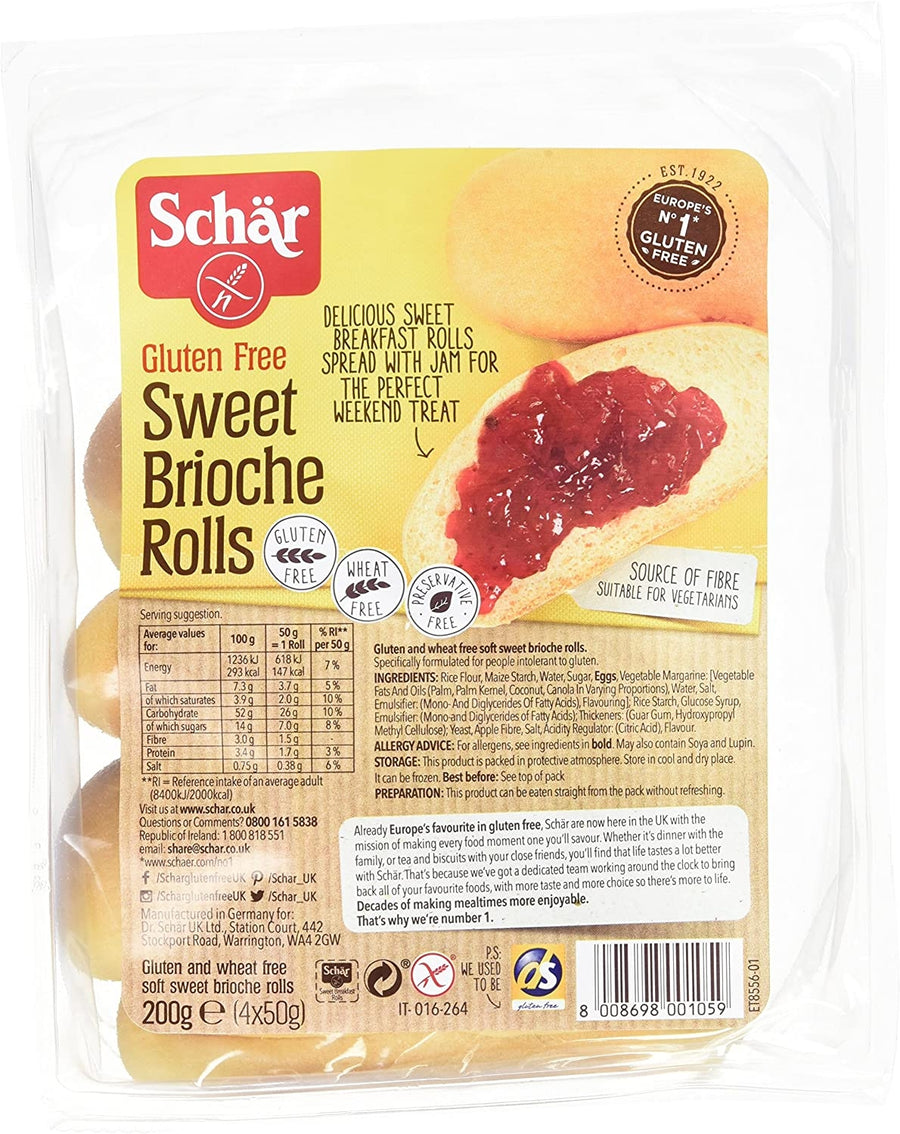 Schar Gluten Free Sweet Brioche Rolls 200g