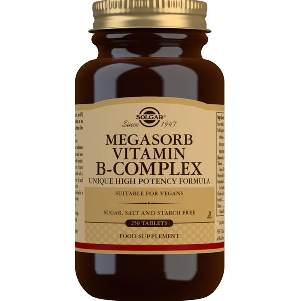 Solgar Megasorb Vitamin B-Complex High Potency Tablets - Pack of 250