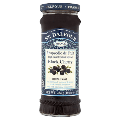 St Dalfour Black Cherry Fruit Spread 284g - Pack of 2