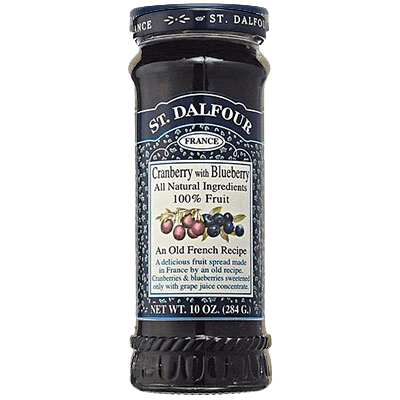 St Dalfour Cranberry & Blueberry Fruit Spread 284g - Pack of 2