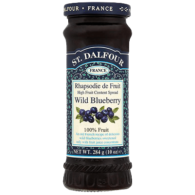 St Dalfour Wild Blueberry Fruit Spread 284g - Pack of 2